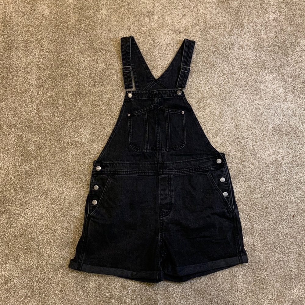 Black Slouchy Overalls